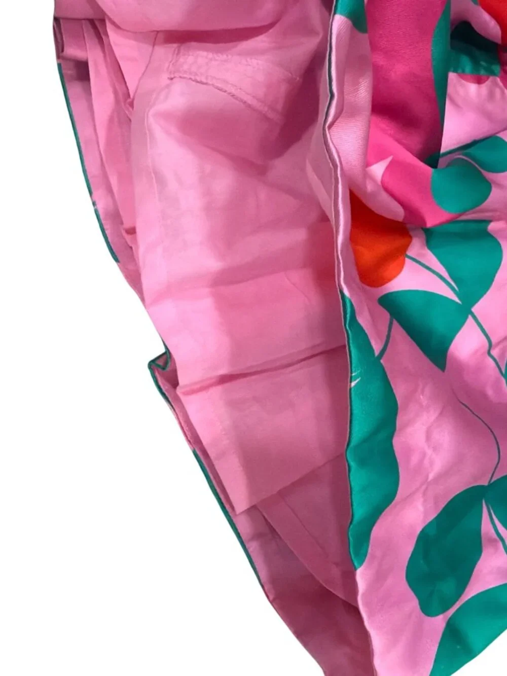 Jacadi Paris Girls Pink Floral Party Dress 8A 128CM Polyester & Cotton